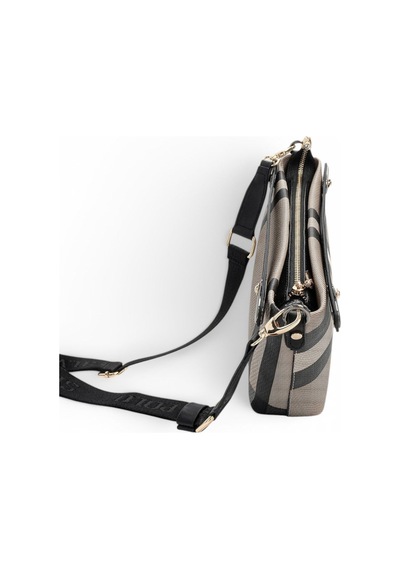 Silver & Polo Silver Polo Kahve - Siyah Ekose Kadın Çapraz Çanta Sp1288