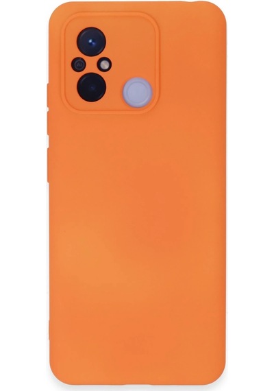 Newface - 417 - Xiaomi Redmi 12c Kılıf Nano İçi Kadife Silikon - Edntrend - - Turuncu