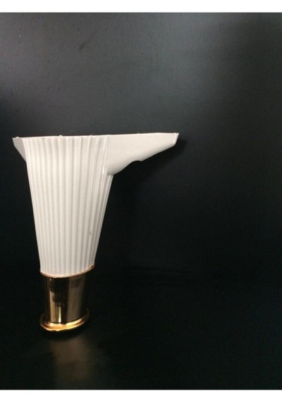 Asya Çizgili 15 Cm Beyaz / Gold Mobilya Ayağı- Dolap, Koltuk , Tv