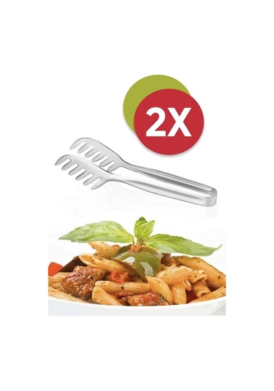 2'li Makarna Maşası/paslanmaz Çelik Pratik Servis Maşası/mutfak Maşası
