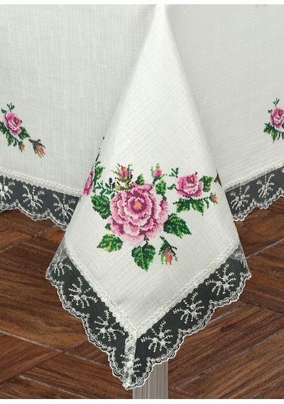 Kanaviçe Dijital Baskı 120x150 Masa Örtüsü