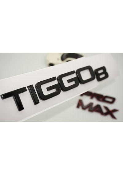 Dk Tuning Chery Tiggo 8 Pro Max Bagaj Kırmızı Siyah Abs Yazı Logo Amblem Bagaj Arma