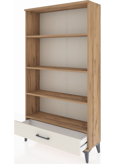 Arges Dolap 4 Raflı Tek Çekmeceli 88x30x163 Çam-aytaşı Çam