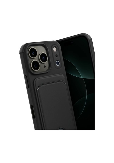 Apple İphone 17 Pro Max Kelvin Kartvizitli Silikon - Siyah