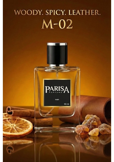 M-02 Dark Spc Edp 50ml - Tarçın & Deri Notları İçeren Odunsu Baharatlı Erkek Parfümü Prsm02 Baharatlı