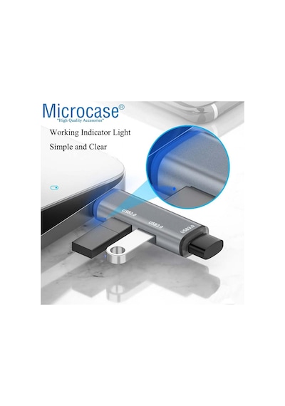 Usb 3.0 3 Port Mini Usb Çoklayıcı Hub 8 Cm Gri - Al2740
