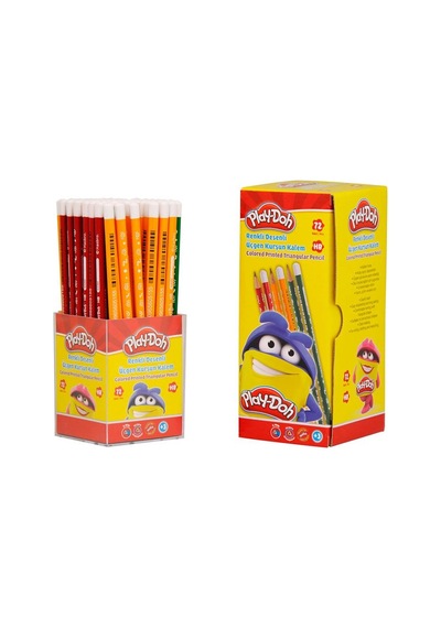 Play-doh Renkli Üçgen Kurşun Kalem 72'li Stand Çok Renkli