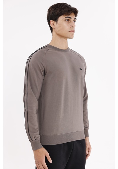 Rowinger Çift Şeritli Raglan Kol Minimal Logolu Bisiklet Yaka Sweatshirt Antracite Rowinger Çift Şeritli Raglan Kol Minimal Logolu Bisiklet Yaka Sweatshirt Antracite