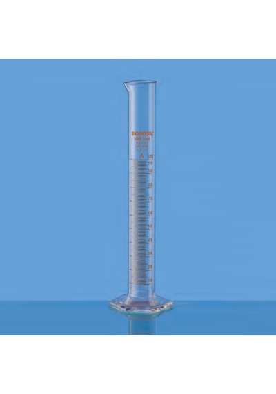Cam Mezür 25 Ml Borosıl Class A Sertifikalı - Altıgen Tabanlı