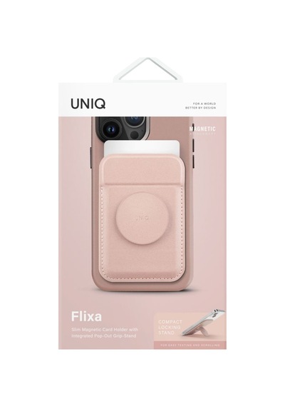 Telefon Modelleri Ile Uyumlu Kartlık Flixa Serisi Manyetik Stand Olma Popsocket Özelliği Pink