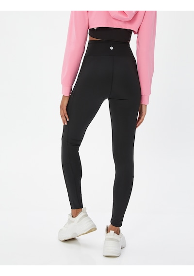 Koton Basic Spor Tayt Ekstra Yüksek Bel Siyah 4wak40072nk 4WAK40072NK999 Siyah