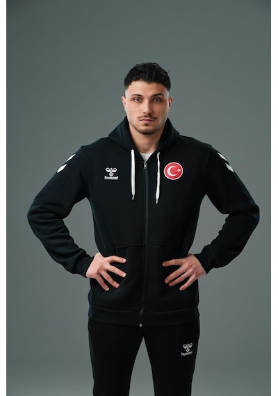 Hummel Armin Milli Takım Pamuklu Eşofman Üstü Siyah