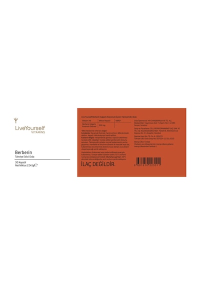 Berberin 500 Mg 3 Lü Kür 3 X 30 Kapsül