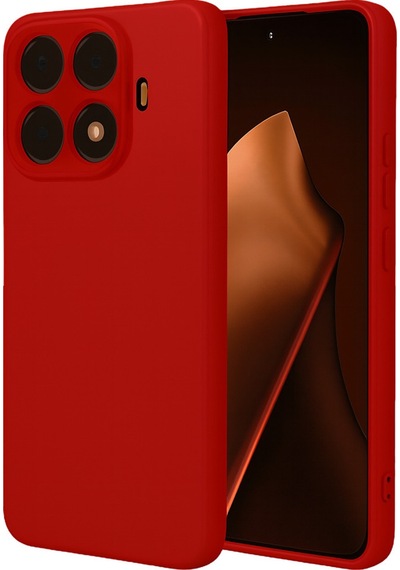 Xiaomi Mi 15t Pro Uyumlu Nano İçi Kadife Silikon - Kırmızı