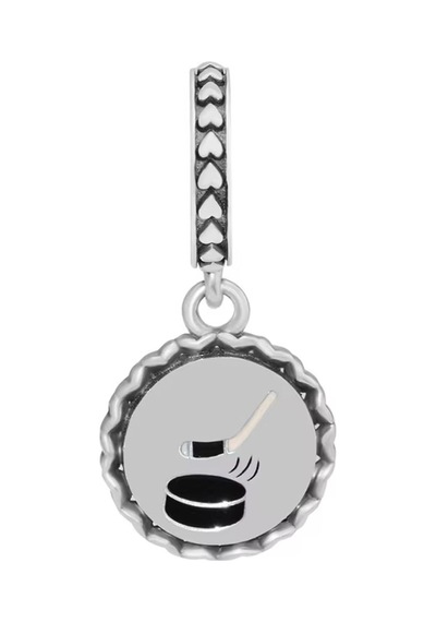 Buz Hokeyi Sallantılı Charm Gümüş
