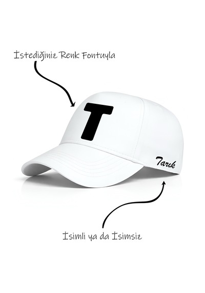 Ogc T Harfi Unisex Şapka Beyaz