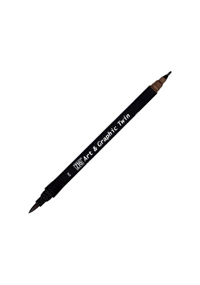 Zig Art&Graphic Twin Tut-80 076 Dark Brown Markör Kalem