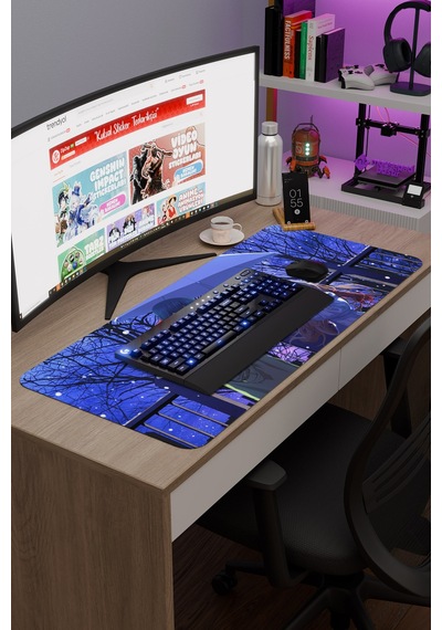 Toradora Anime V4 - 90x40 Xxl Gaming Kauçuk Kaymaz Taban Mouse Pad Fare Altlığı