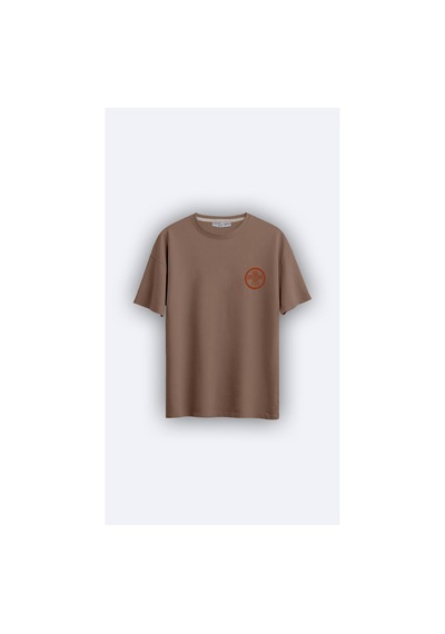 Oversize Unisex Toprak T-shirt - Maya Kuşu TOPRAK