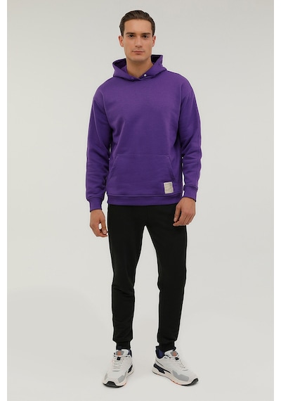 Lumberjack M-CG516 SMOOTH HOODIE 2PR Mor Erkek Sweatshirt Mor
