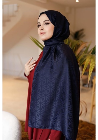 İpeksi Jakar Deluxe Şal Lacivert Çok Renkli