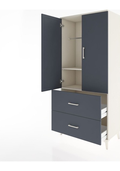 Hyperion Dolap 2 Raflı 2 Çekmeceli 2 Kapaklı 88x44x195 Aytaşı... Aytaşı