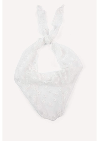 Defacto Kadın Çiçekli Beyaz Bandana H5492ax26smwt1 Beyaz-wt1