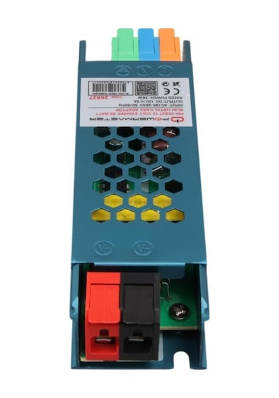 Powermaster Pm-26827 12volt 3amper 36watt Slim Metal Kasa Adaptör 116x35x23mm