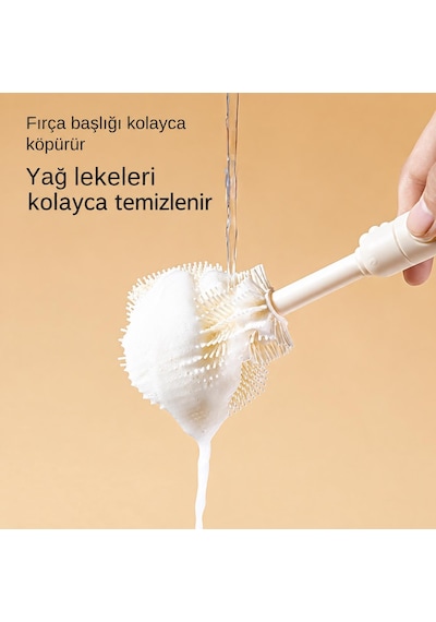Valkyrie Seyahat Biberon Temizleme Seti Silikon Fırça Emzik Pipet Fırçası Saklama Kutulu Beyaz