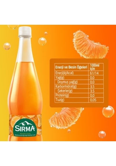 C Vitaminli Mandalina Aromalı Doğal Maden Suyu 6x1
