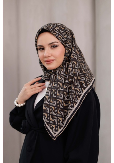 Mimiyum D S Model Soft Eşarp Siyah Bej
