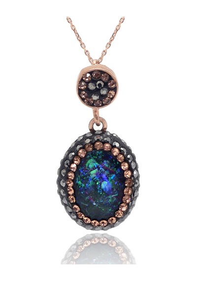 Mistik Topaz Ve Swarovski Taşlı 925 Ayar Gümüş Kadın Üçlü Set 201025577