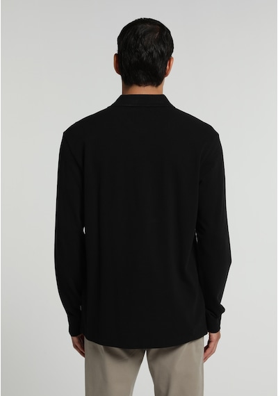 Colin's Colins Regular Fit Polo Yaka Düz Erkek Siyah Uzun Kol Tişört Cl1082503 Q1.v2 Blk