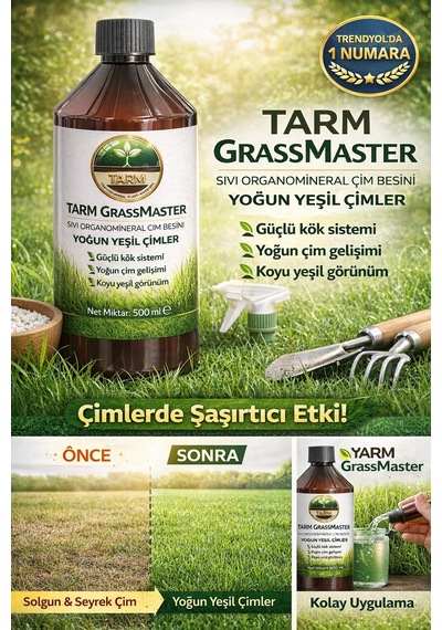 Grassmaster Sıvı Organomineral Çim Besini 500 Ml 500 CC