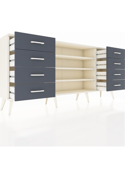 Arges Konsol 3 Raflı 8 Çekmeceli 176x30x83 Aytaşı-aytaşı/antrasit Aytaşı/antrasit Arges Konsol 3 Raflı 8 Çekmeceli 176x30x83 Aytaşı-aytaşı/antrasit Aytaşı/antrasit