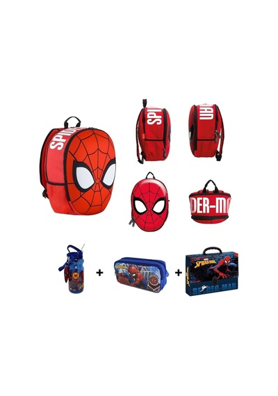Şahin Mikro Ottonyaspiderman İlkokul Çantası Neva Head 4 Lü Set Çok Renkli