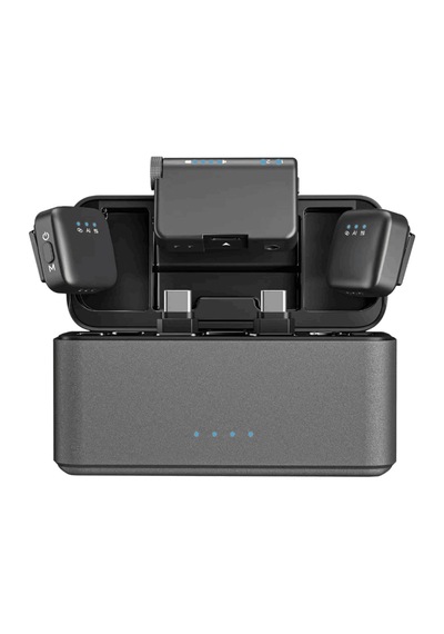 Jimi M15 Mic 2 2 Verici + 1 Alıcı + Şarj Kutusu Akıllı Gürültü Önleyici Wireless Kablosuz Yaka Mikrofonu