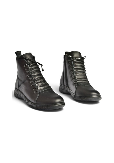Fox Shoes Z999100903 Siyah Hakiki Deri Rahat Kalıp Kadın Bot