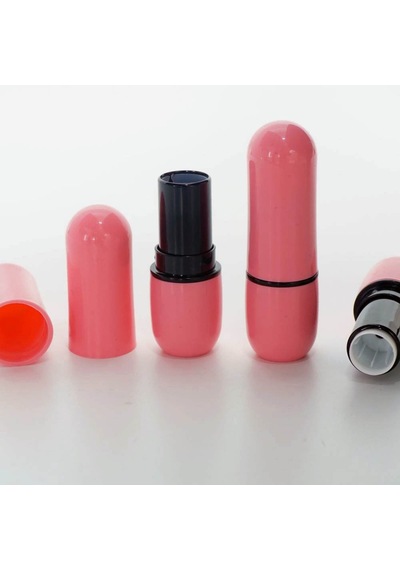 30 Adet Boş Plastik Dudak Balsam Ruj Tüpü, 5 Ml, Pembe