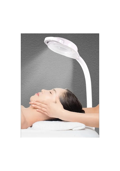 Ayaklı Led Işıklı Büyüteçli Loop Lamba Beyaz