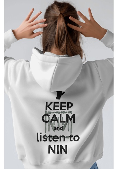 Sevbano Nin Rock Metal Müzik Grubu Sırt Baskılı Unisex Oversize Premium H beyaz