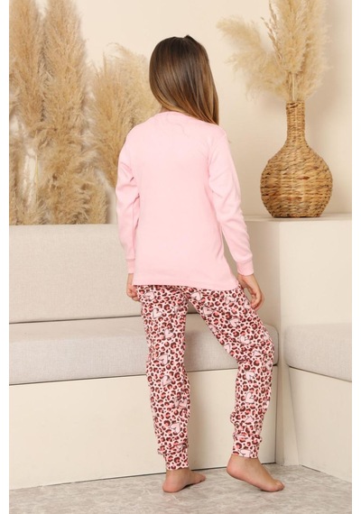 Miniğimin Cicileri Always Leopar Baskılı Kız Çocuk Pijama Tak... Pembe