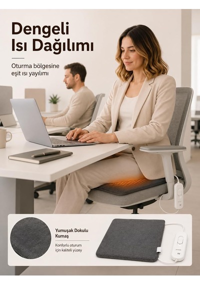Omak 220v Elektrikli Minder Isıtıcı Termostatlı Kumandalı Ofis Büro Bahçe Ev Koltuk Sandalye El Ayak Isıtma Mind Genel