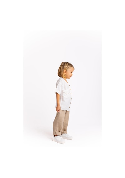 Oliven The Kid Müslin Cepleri Nakışlı Takım Vizon Vizon