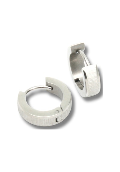 9 Mm Çelik Parıltılı Küpe Gri