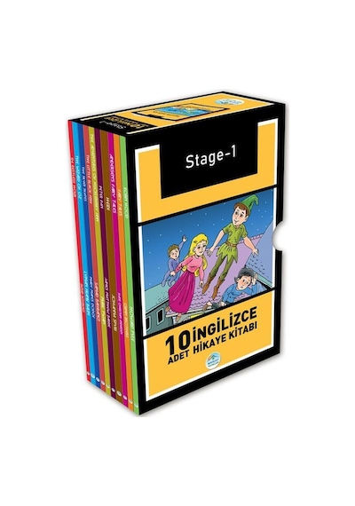 Stage 1 İngilizce Hikaye Seti - 10 Kitap Takım- Mavi Çatı Yayınları