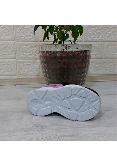 M.p One 3127 Işıklı Fuspetli Bebe Spor Ayakkabı Siyah - Pembe