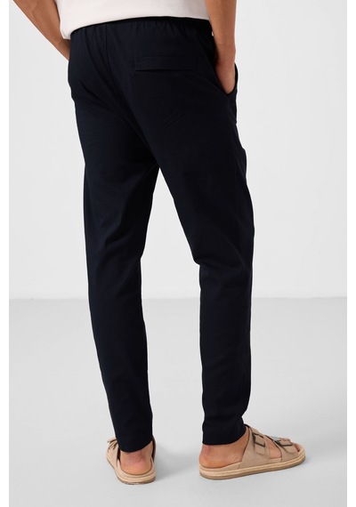 Tommylife Lacivert Standart Fit Dokuma Hafif Esnek Chino Erkek Pantolon - 82180 Lacivert