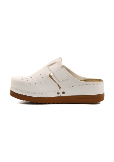 Beyaz Anatomik Unisex Sabo Terlik 07-008 G Beyaz