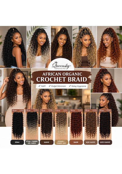 Queensky Afro Dalgası / 75cm / 240gr / Siyah - Ajak-896454 Çok Renkli